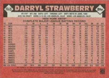 2016 Topps Archives - Fan Favorite Autographs #FFA-DS Darryl Strawberry Back