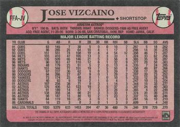 2016 Topps Archives - Fan Favorite Autographs #FFA-JV Jose Vizcaino Back