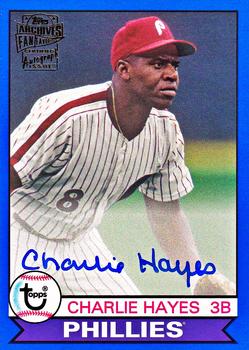 2016 Topps Archives - Fan Favorite Autographs Blue Border #FFA-CH Charlie Hayes Front