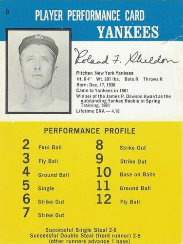 1965 Challenge The Yankees #NNO Rollie Sheldon Front