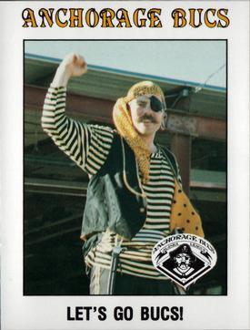 1991 Anchorage Bucs #8 Captain Bucco Front