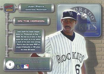 2001 Pacific - On the Horizon #4 Juan Pierre  Back