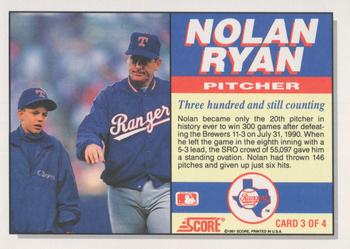 1991 Score Nolan Ryan Life And Times #3 Nolan Ryan Back