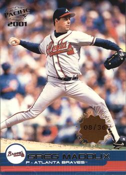 2001 Pacific - Premiere Date #41 Greg Maddux  Front