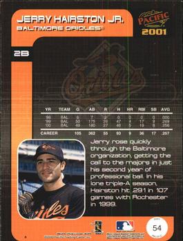 2001 Pacific - Premiere Date #54 Jerry Hairston Jr.  Back