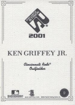 2001 Pacific Private Stock - Artist's Canvas #9 Ken Griffey Jr.  Back