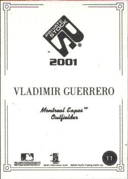 2001 Pacific Private Stock - Artist's Canvas #11 Vladimir Guerrero  Back