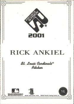 2001 Pacific Private Stock - Artist's Canvas #16 Rick Ankiel  Back