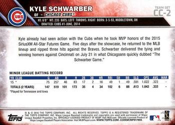 2016 Topps Chicago Cubs #CC-2 Kyle Schwarber Back