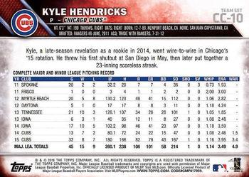 2016 Topps Chicago Cubs #CC-10 Kyle Hendricks Back