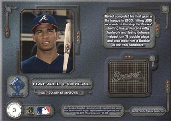 2001 Pacific Private Stock - Extreme Action #3 Rafael Furcal  Back