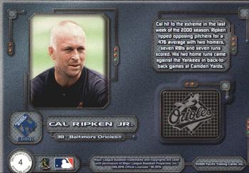 2001 Pacific Private Stock - Extreme Action #4 Cal Ripken Jr.  Back
