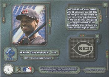 2001 Pacific Private Stock - Extreme Action #8 Ken Griffey Jr.  Back