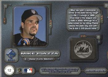 2001 Pacific Private Stock - Extreme Action #12 Mike Piazza  Back