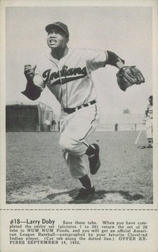 1952 Num Num Potato Chips Cleveland Indians #18 Larry Doby Front