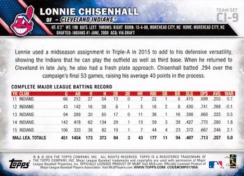 2016 Topps Cleveland Indians #CI-9 Lonnie Chisenhall Back