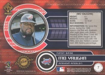 2001 Pacific Private Stock - Game-Used Gear #7 Mo Vaughn Back