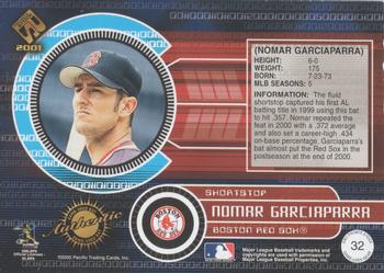 2001 Pacific Private Stock - Game-Used Gear #32 Nomar Garciaparra Back