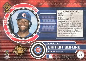 2001 Pacific Private Stock - Game-Used Gear #35 Damon Buford Back