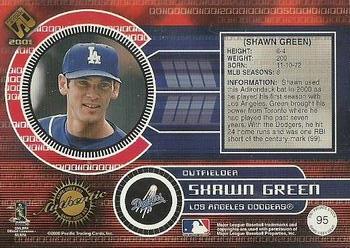 2001 Pacific Private Stock - Game-Used Gear #95 Shawn Green Back