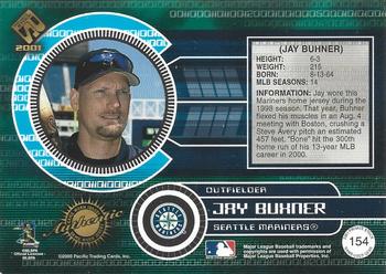 2001 Pacific Private Stock - Game-Used Gear #154 Jay Buhner Back