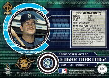 2001 Pacific Private Stock - Game-Used Gear #159 Edgar Martinez Back