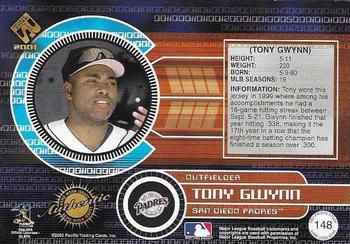 2001 Pacific Private Stock - Game-Used Gear Patches #148 Tony Gwynn  Back