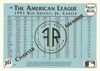 1991 Front Row Ken Griffey Jr. - Charter Member #10 Ken Griffey Jr. Back