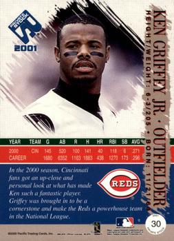2001 Pacific Private Stock - Gold Portraits #30 Ken Griffey Jr.  Back