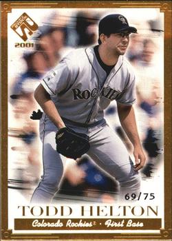 2001 Pacific Private Stock - Gold Portraits #40 Todd Helton  Front