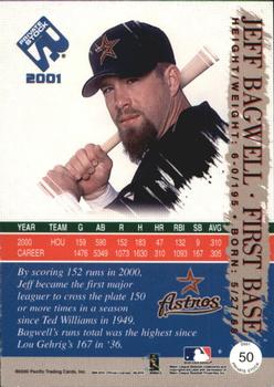 2001 Pacific Private Stock - Gold Portraits #50 Jeff Bagwell  Back