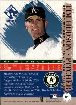 2001 Pacific Private Stock - Gold Portraits #85 Tim Hudson  Back