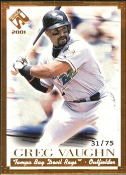 2001 Pacific Private Stock - Gold Portraits #116 Greg Vaughn  Front