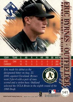 2001 Pacific Private Stock - Gold Portraits #141 Eric Byrnes  Back