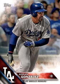 2016 Topps Los Angeles Dodgers #LAD-5 Adrian Gonzalez Front