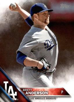 2016 Topps Los Angeles Dodgers #LAD-14 Brett Anderson Front