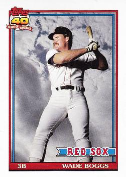 1991 Topps - Pre-Production Sample Panel Singles #NNO Wade Boggs Front
