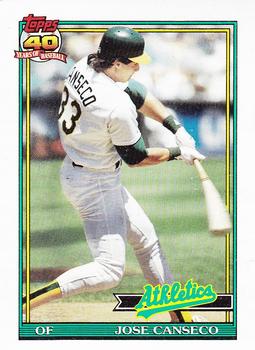 1991 Topps - Pre-Production Sample Panel Singles #NNO Jose Canseco Front