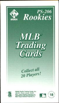 2001 Pacific Private Stock - PS-206 Rookies #18 Aubrey Huff  Back
