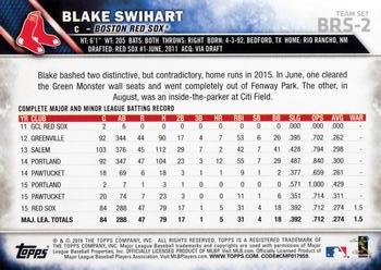 2016 Topps Boston Red Sox #BRS-2 Blake Swihart Back