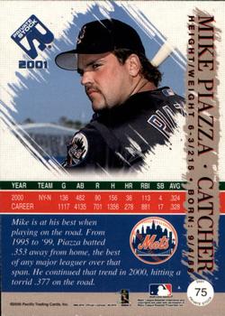 2001 Pacific Private Stock - Silver Portraits #75 Mike Piazza  Back
