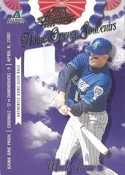 2001 Playoff Absolute Memorabilia - Home Opener Souvenirs #OD-43 Mark Grace  Front