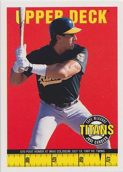 1998 Upper Deck - Tape Measure Titans #16 Jose Canseco Front
