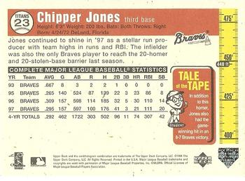 1998 Upper Deck - Tape Measure Titans #23 Chipper Jones Back