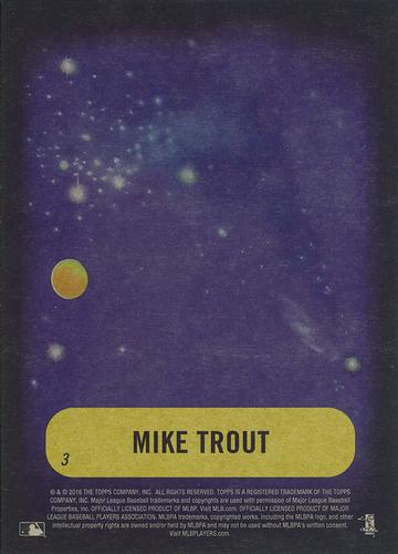 2016 Topps MLB Star Wars Tribute 5x7 #3 Mike Trout Back