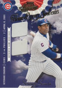 2001 Playoff Absolute Memorabilia - Home Opener Souvenirs Double #OD-23 Sammy Sosa  Front