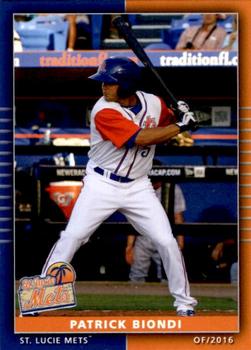 2016 Grandstand St. Lucie Mets #NNO Patrick Biondi Front