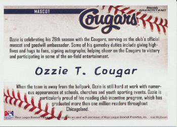 2016 Grandstand Kane County Cougars #NNO Ozzie T. Cougar Back