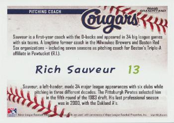 2016 Grandstand Kane County Cougars #NNO Rich Sauveur Back