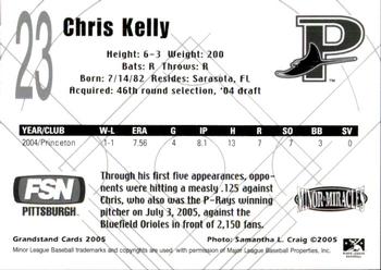 2005 Grandstand Princeton Devil Rays #NNO Chris Kelly Back